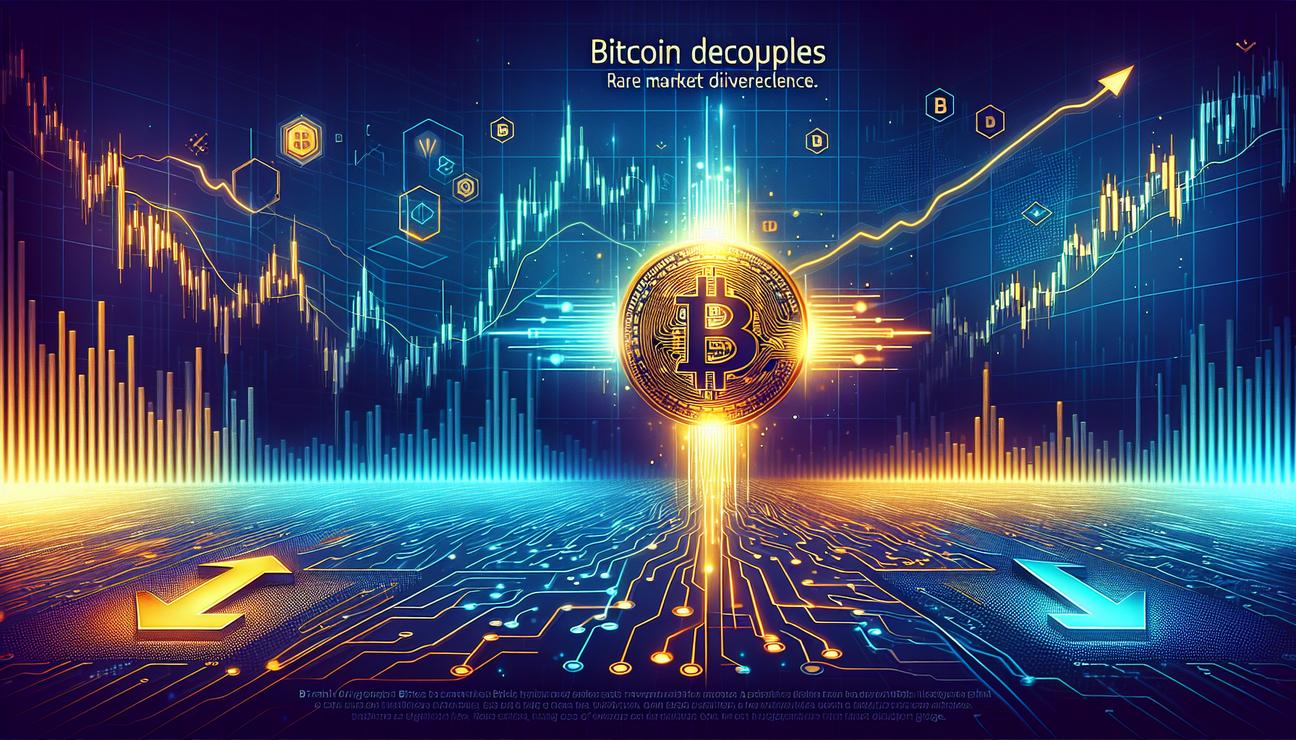 Bitcoin shows rare independence from stock markets as gold leads the way